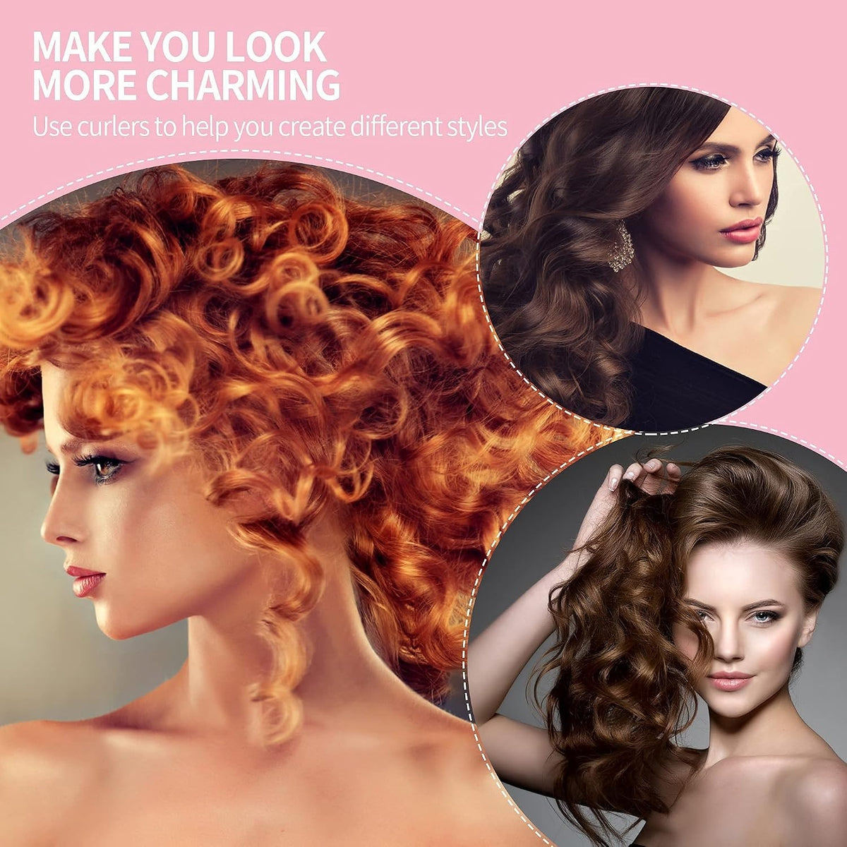 Heatless Flexi Rod Set with Steel Comb for Effortless Curls - 30 Pieces