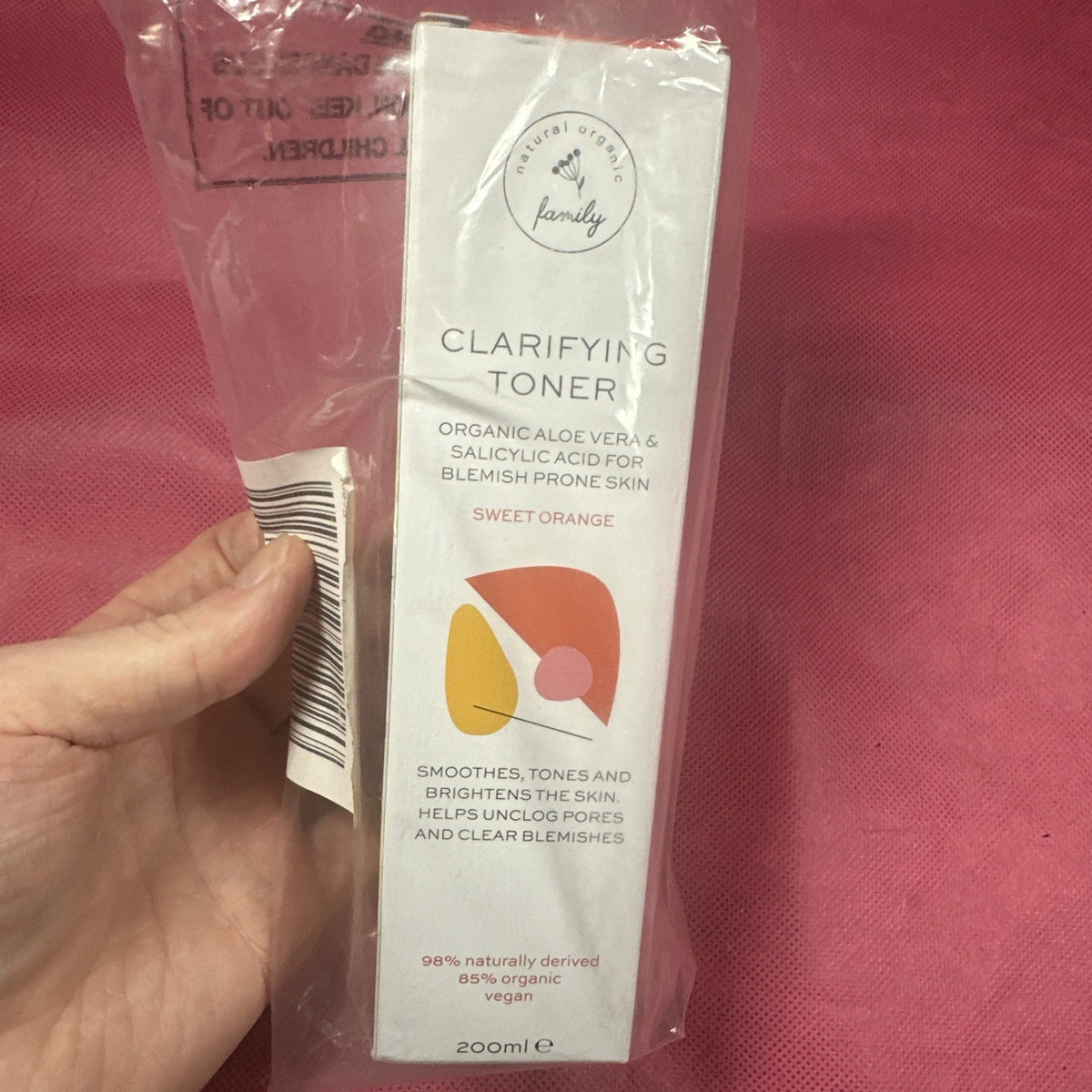 Natural Organic Family Clarifying Toner - Vegan, 200ml Skin Care