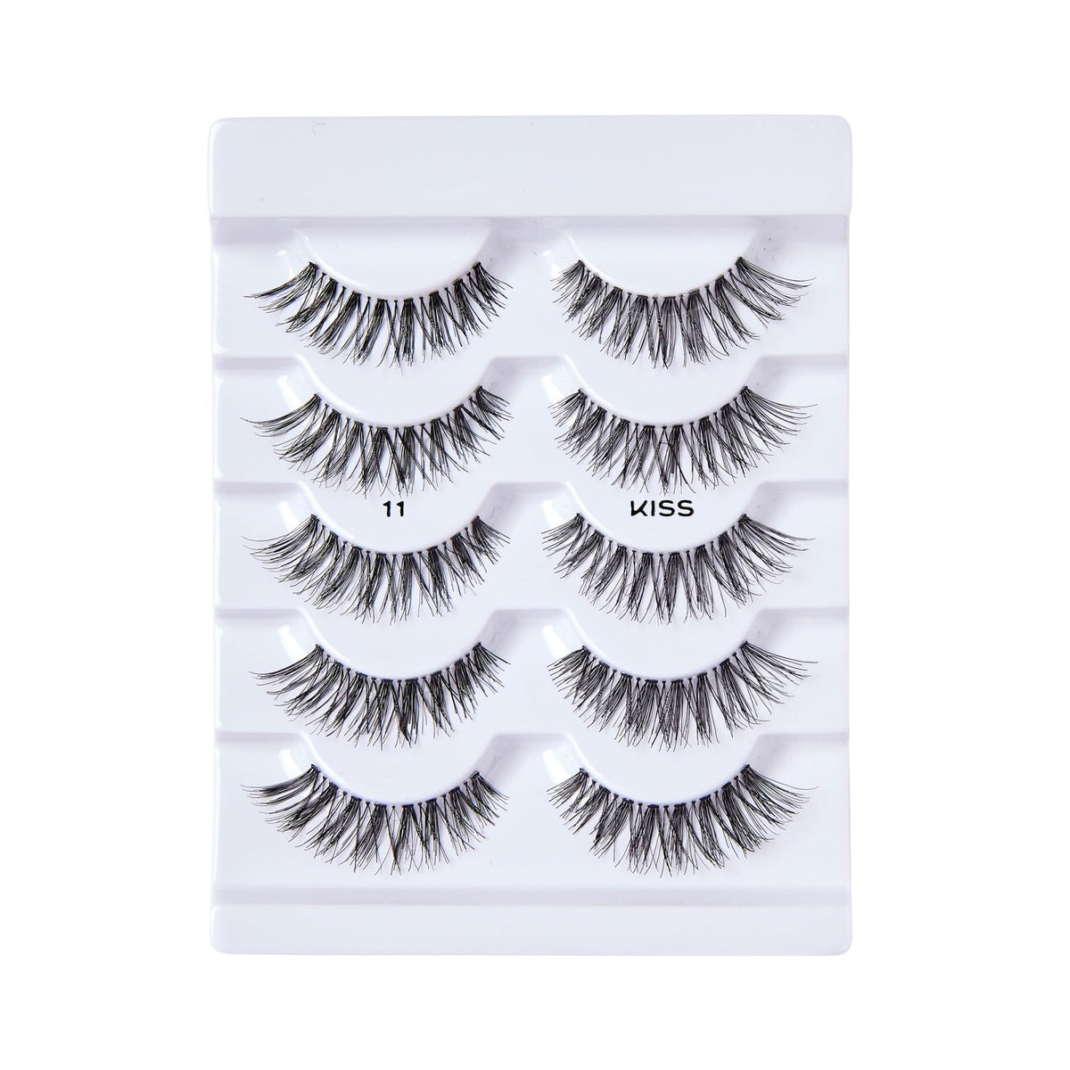 False Eyelashes 12mm Clusters - Reusable Wispy Lash Set, 5 Pairs