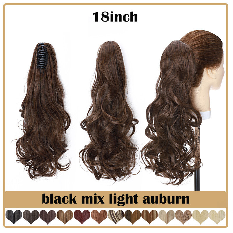 Extra Thick 12-Inch Clip-In Ponytail Hair Extension - Natural & Wavy
