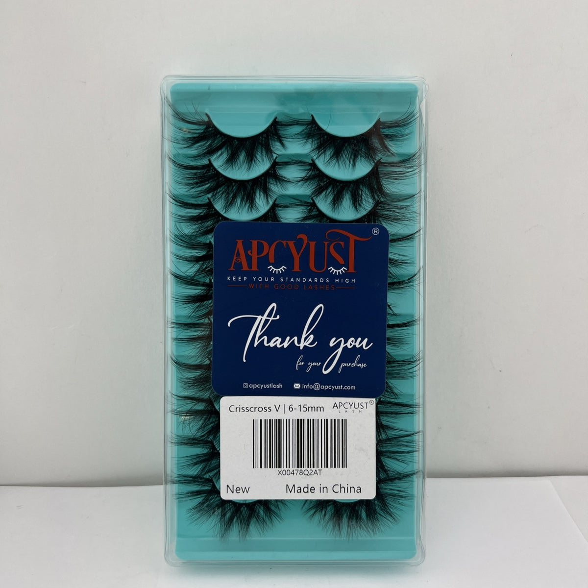 False Eyelashes Fluffy Wispy Faux Mink Criss-Cross Black 10 Pairs