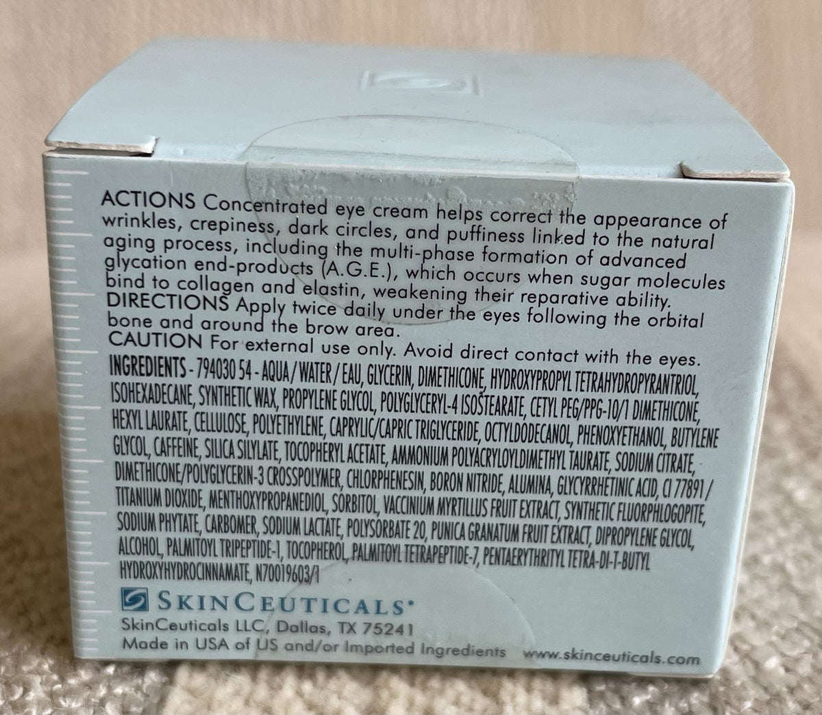 SkinCeuticals Age Advanced Eye Cream 0.5 oz - Authentic & Full Size