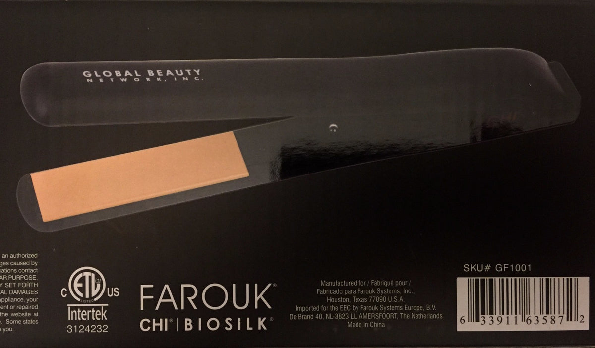 Professional Ceramic 1-Inch Flat Iron for Hair Styling - Dual Voltage