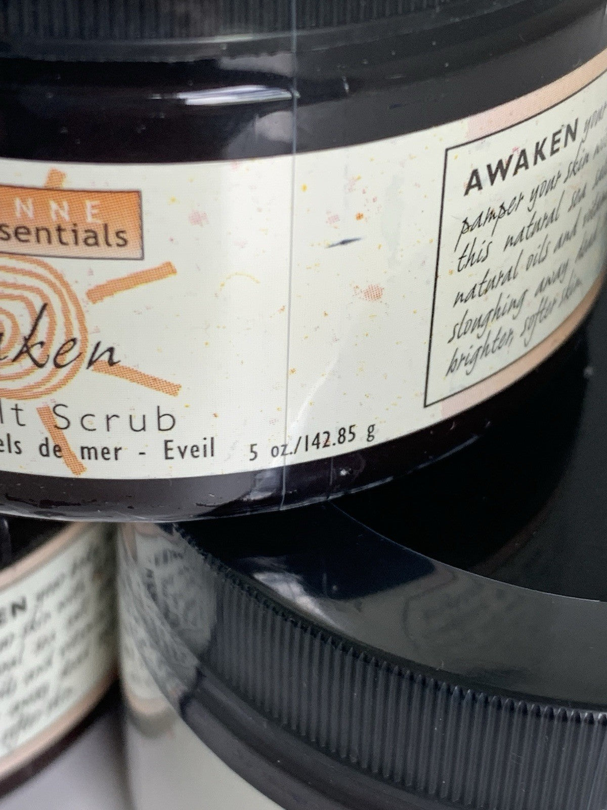 Arbonne Aromassentials AWAKEN Sea Salt Scrub 5 Oz X3 Lot Sealed
