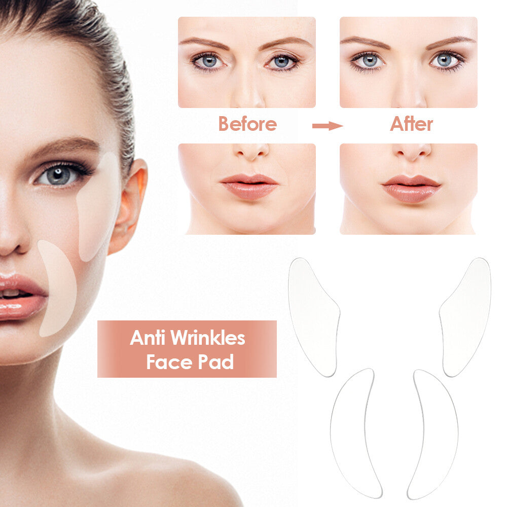 Anti Wrinkle Silicone Face and Neck Patches Set - Reusable Skin Lift Pads