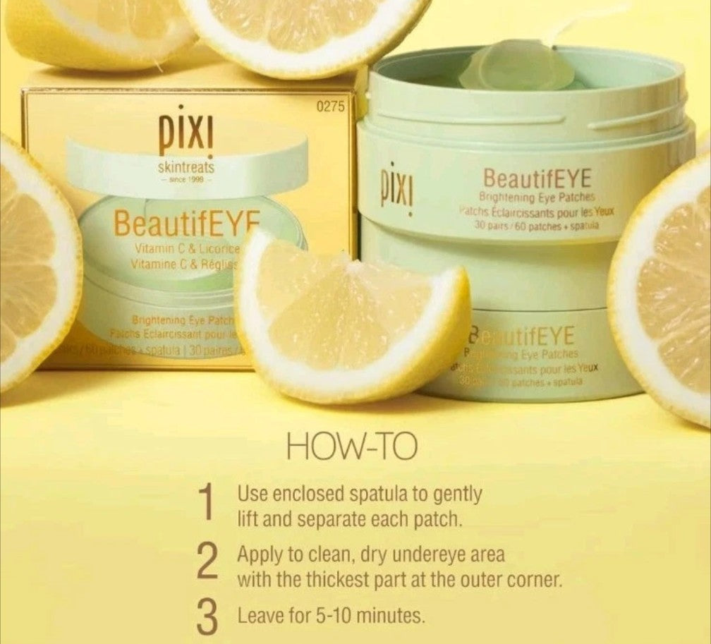 Brightening Eye Patches with Vitamin C - 60 Count, Skin Care for Eye Area
