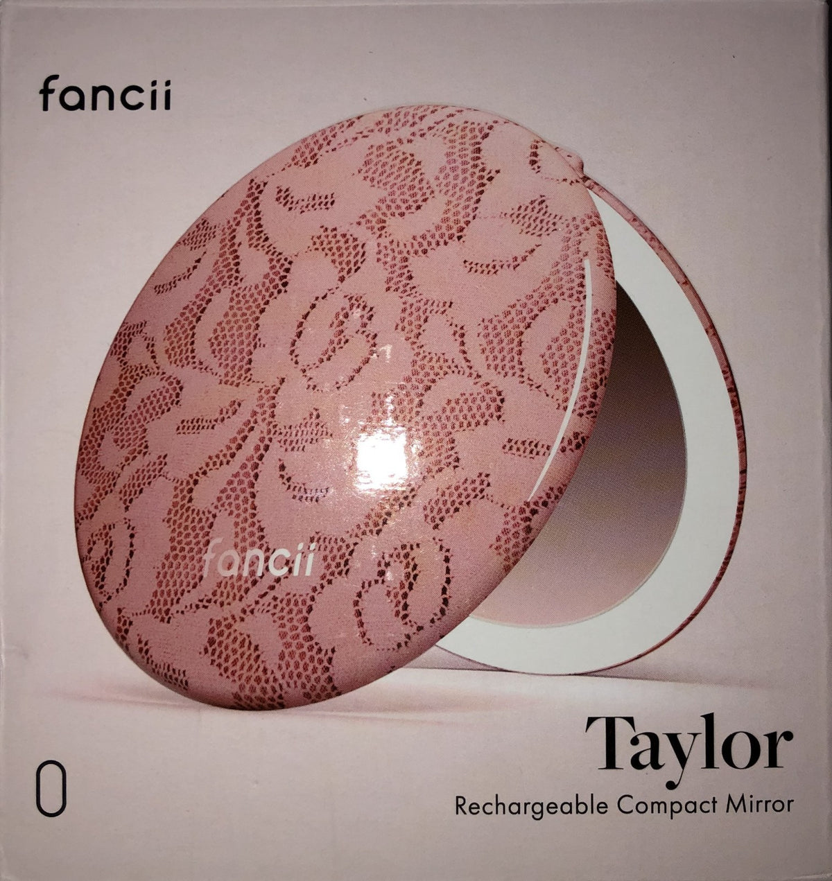 LED Lighted Compact Makeup Mirror with 10X Magnification - Rechargeable & Dimmable