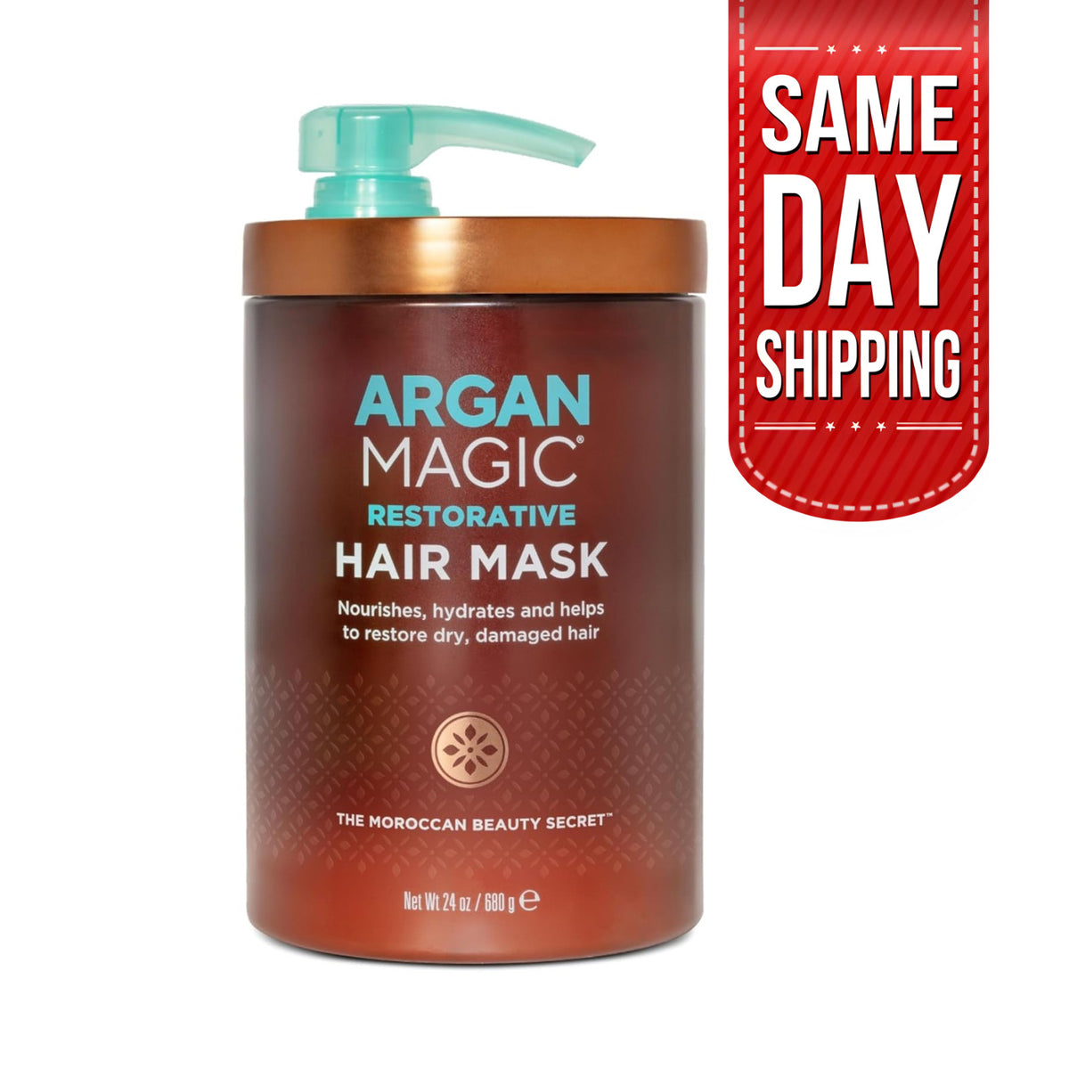 Restorative Hair Mask with Argan Oil - Protein Rich Treatment for Damaged Hair 24 FL OZ