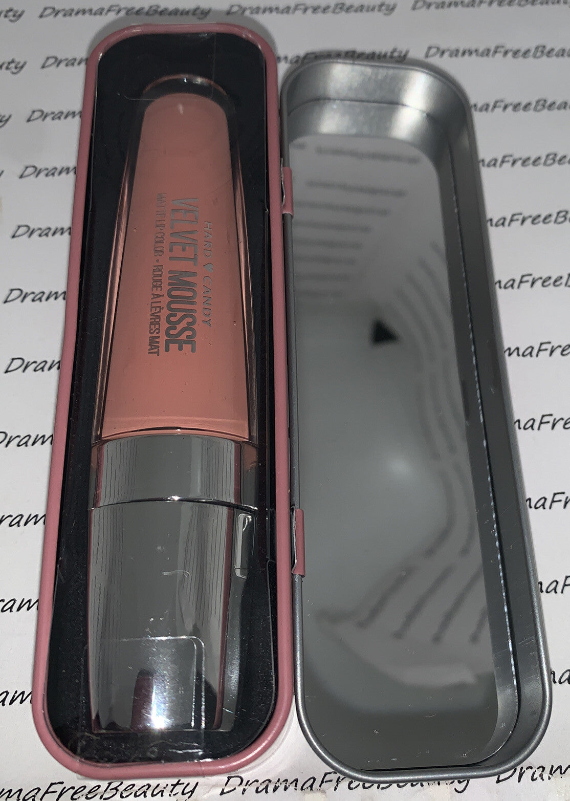Hard Candy Velvet Mousse Liquid Matte Lip Color 1217 Forget Me Not - Lipstick in Metal Tin
