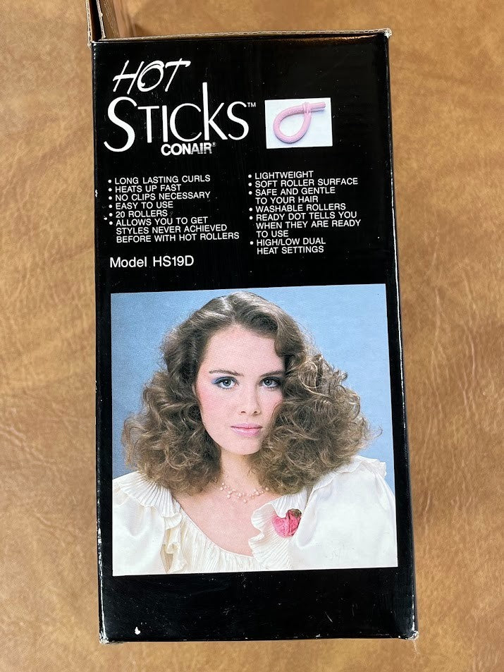 Vintage Conair 80s Hot Sticks Travel Hot Rollers - Flexible Bendable, NEW
