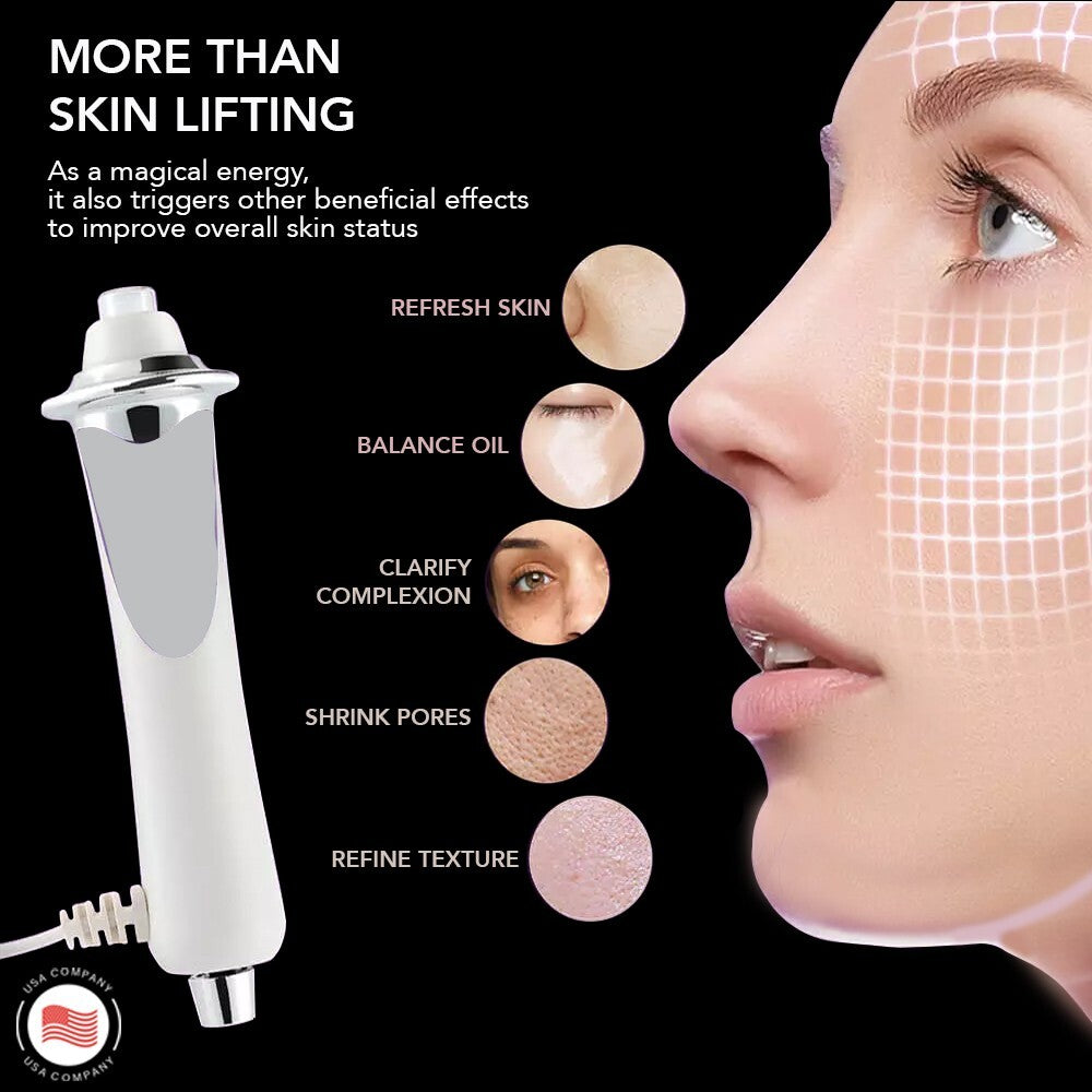 High Frequency Facial Wand with Argon for Skin Rejuvenation - Silver