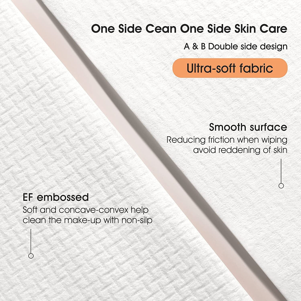 Biodegradable Face Towels – Ultra Soft Makeup Remover Wipes, 60 Count