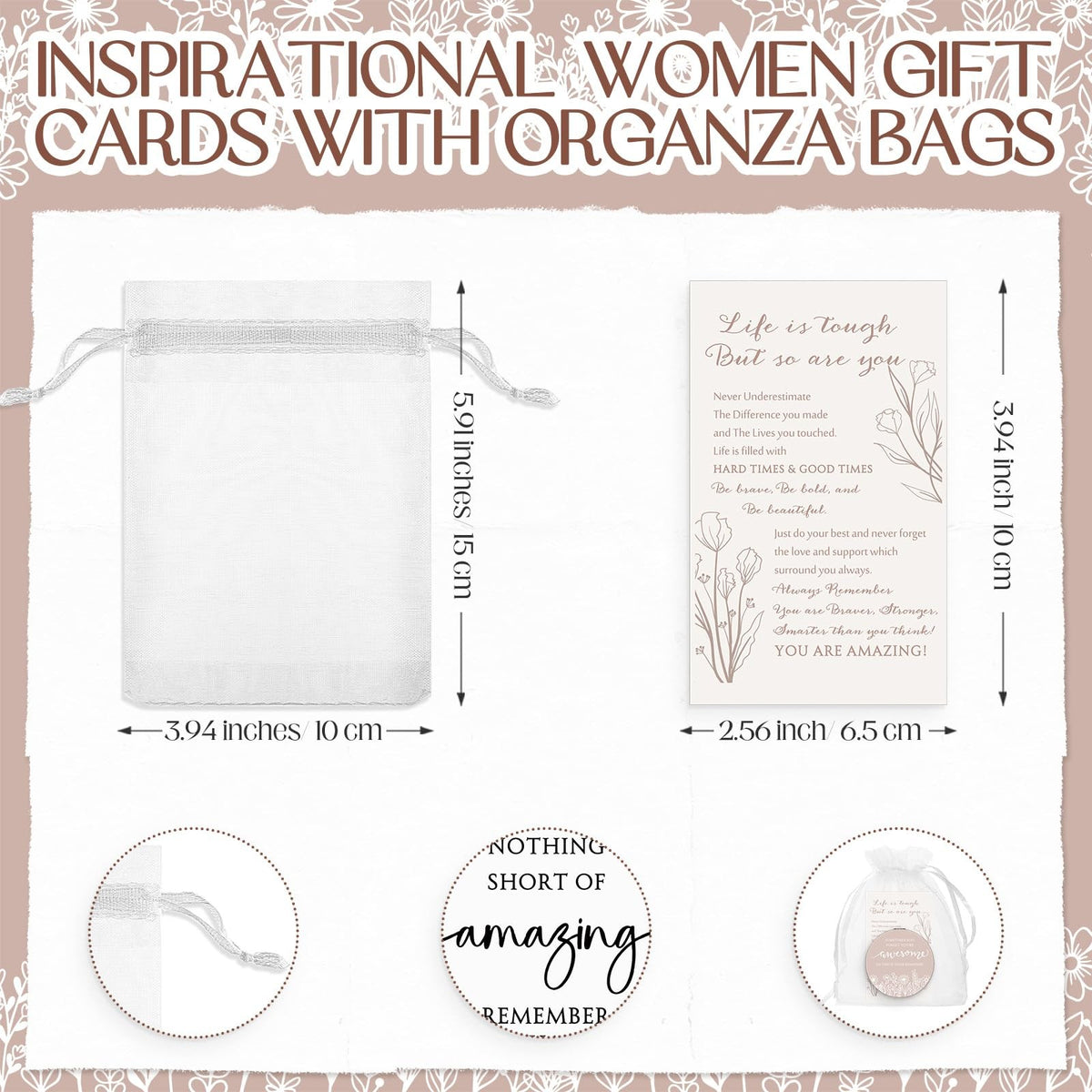 Inspirational Compact Mirror Gift Set for Women - Bulk 12 Pack, Mother's Day