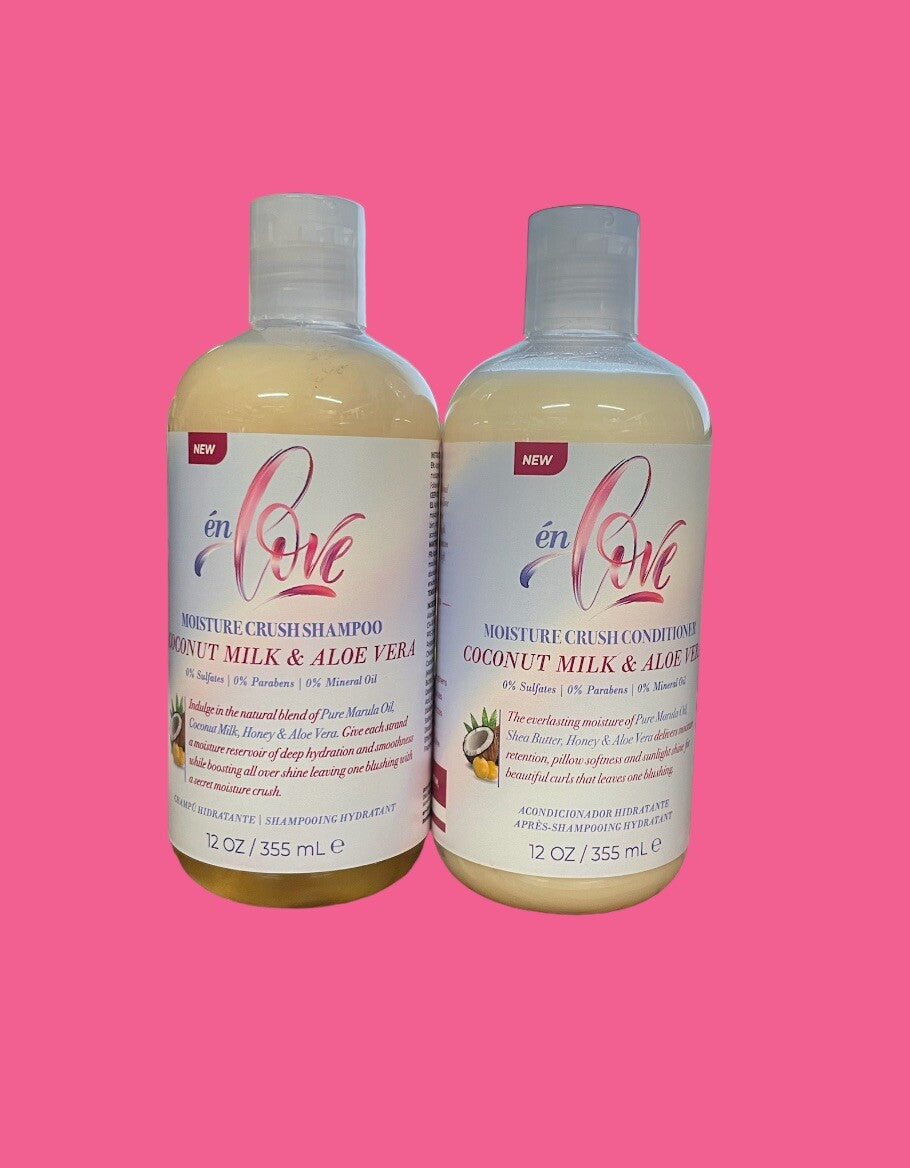 én Love Moisture Crush Shampoo & Conditioner Set 12oz Each Free Shipping