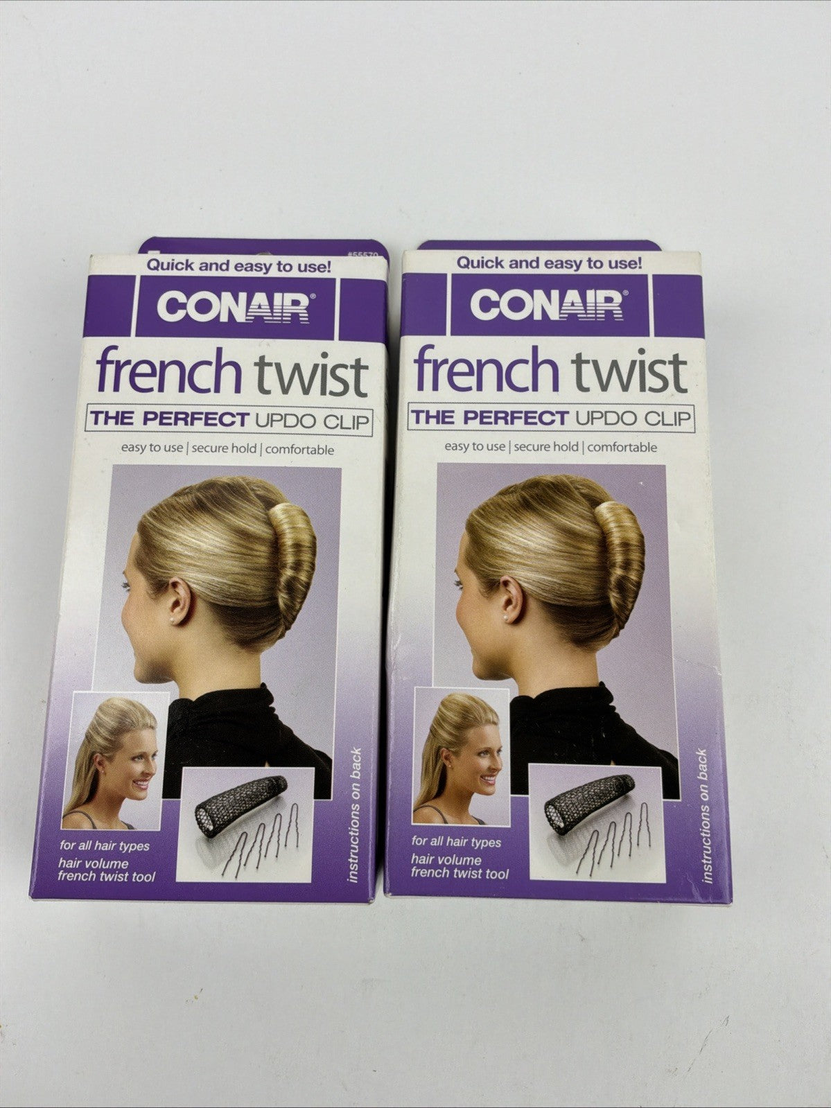 2 Conair French Twist The Perfect Updo Clip Hair Accessory