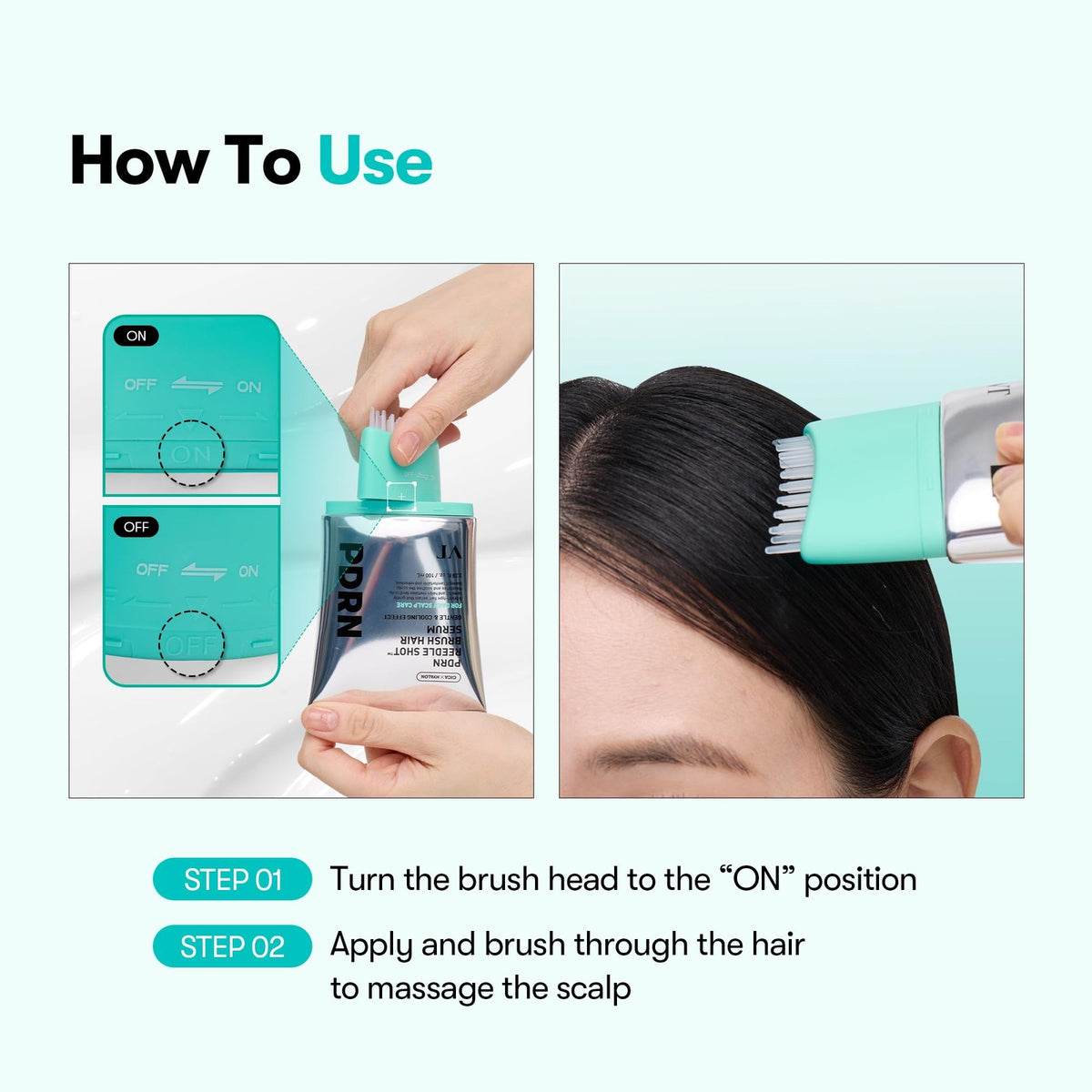 Hair Serum with Cooling Brush Application - Supports Fuller Hair & Scalp Care