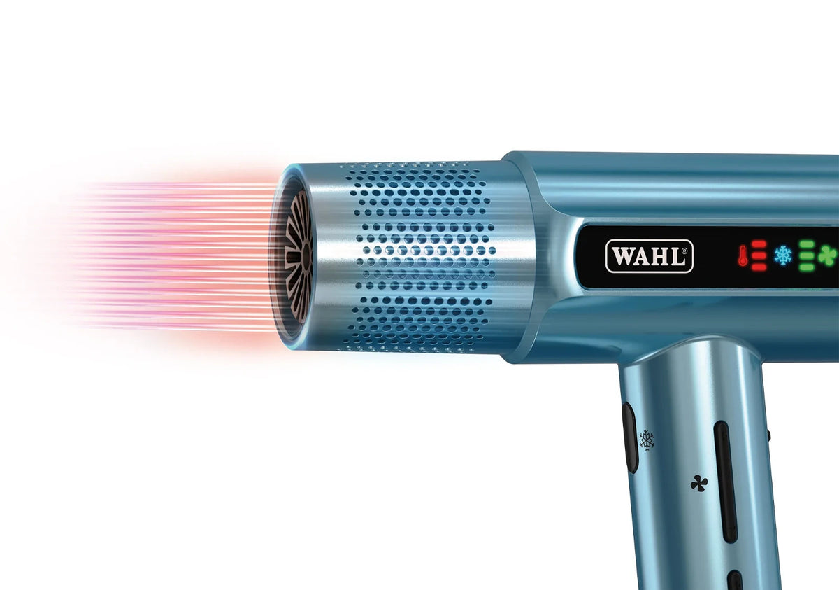 Professional Hair Dryer Light Blue - Quiet, High Power Salon Styling Tool