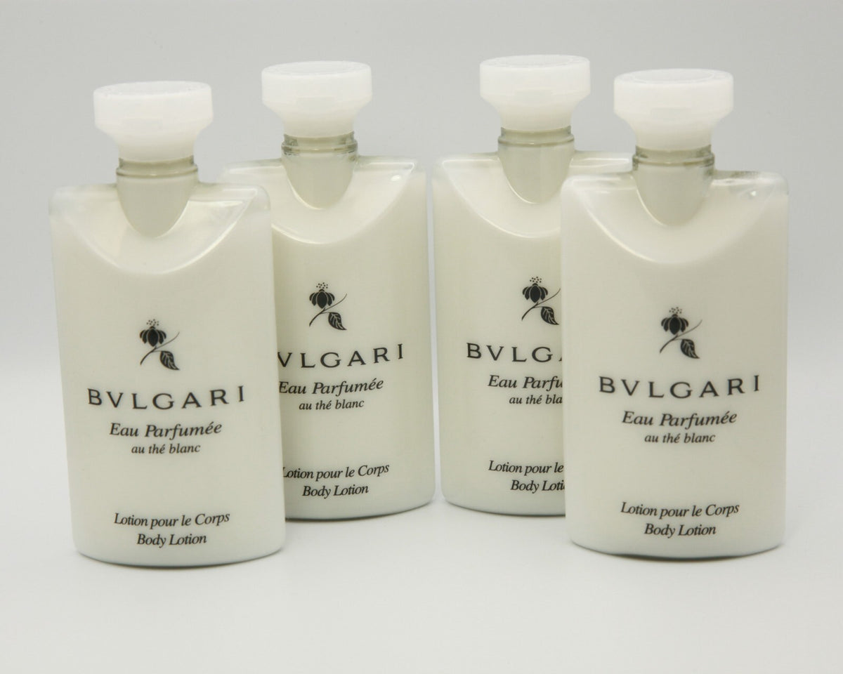 Bvlgari White Tea Body Lotion Set - 2.5 Fl oz, Pack of 4