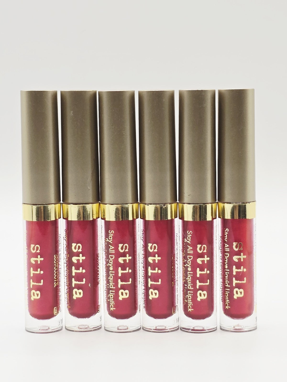 6-Pack Liquid Lipstick Set - Shimmer Finish, Travel Size, Long-Lasting