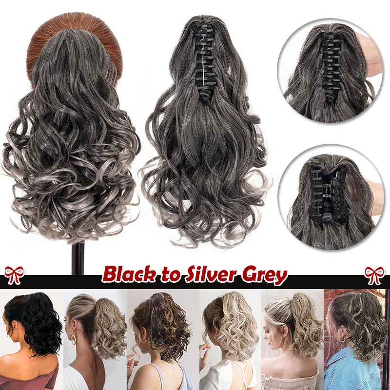 Ponytail Extensions Claw Clip-In Hairpieces for Curly & Straight Styles