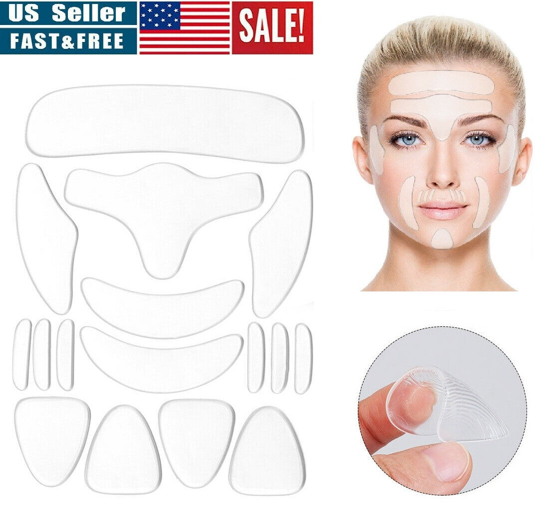 Reusable Silicone Wrinkle Removal Patches for Face Neck Chest Skin Care