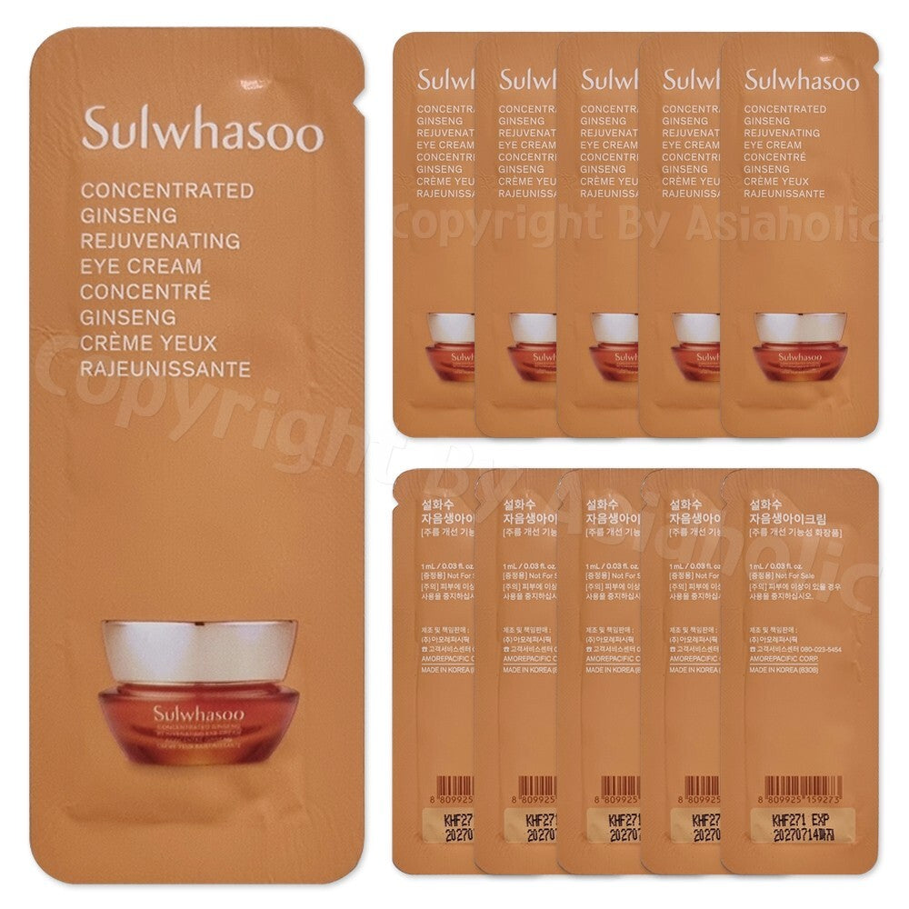 Sulwhasoo Concentrated Ginseng Rejuvenating Eye Cream Set 30 x 1ml for All Skin Types