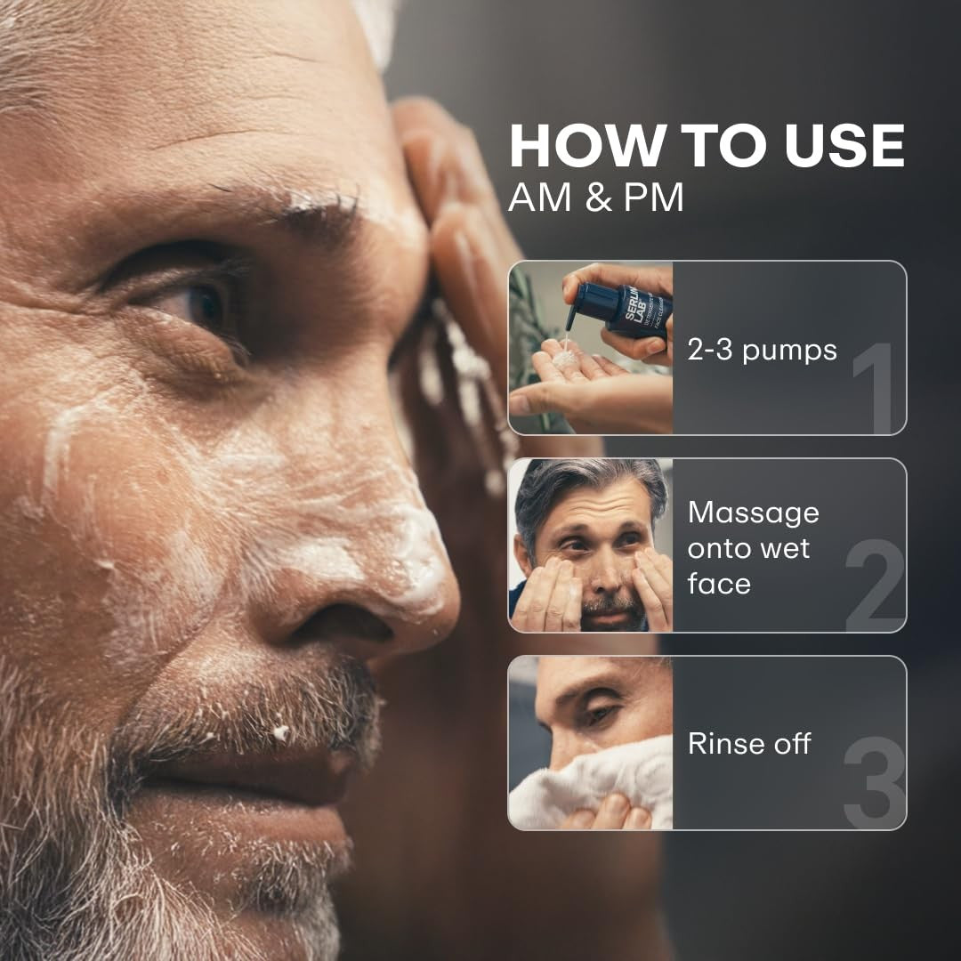 Men's Moisturizing Facial Cleanser - Deep Cleansing for Sensitive Skin