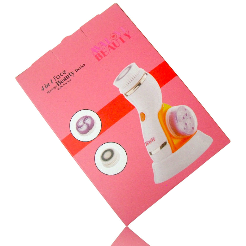 4-in-1 Electric "Facial Cleansing Brush Set" Face Body Exfoliating
