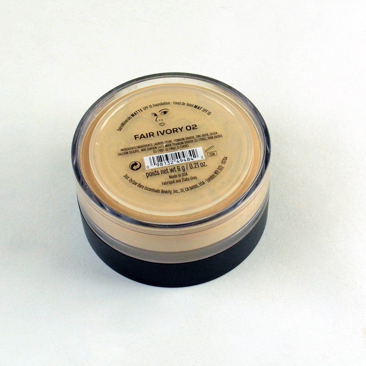bareMinerals Matte Foundation SPF15 Fair Ivory 02 - 6g Face Makeup