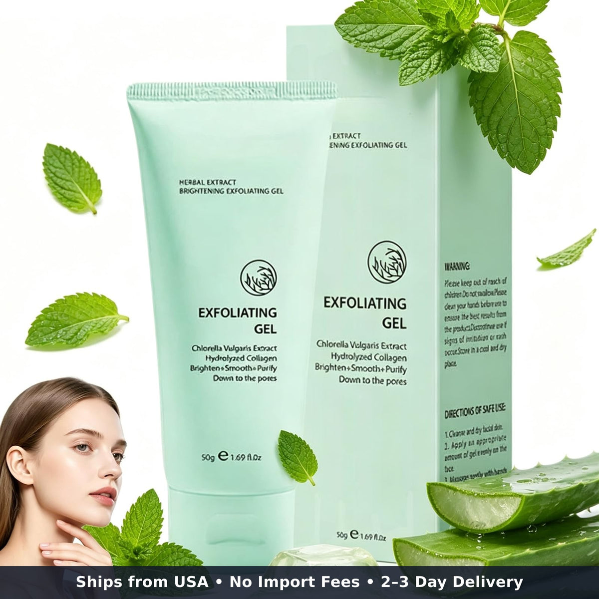 Exfoliating Gel Herbal Extract Gentle Facial Exfoliator For Deep