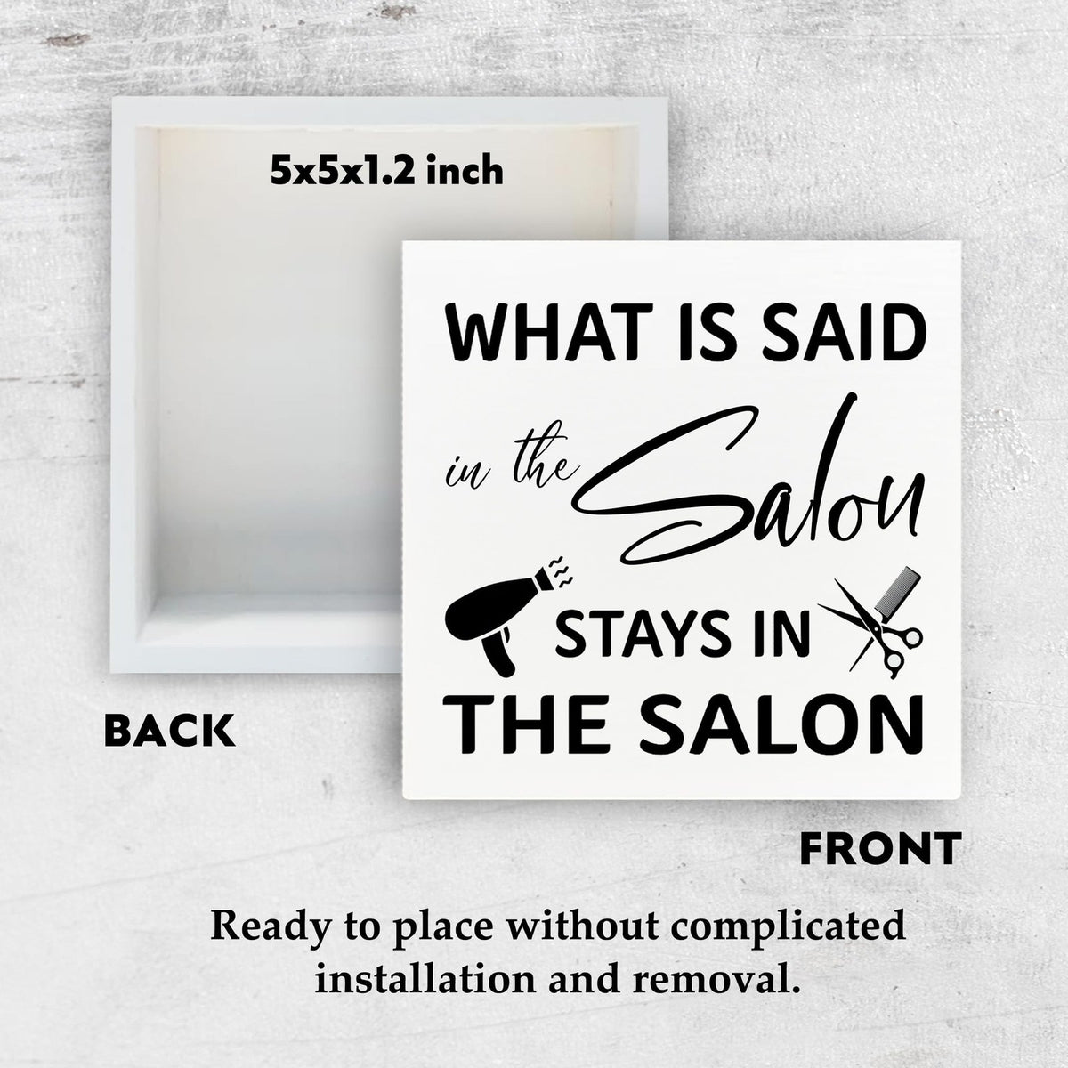 Nail Salon Wooden Sign – 5x5 Inch Square Office & Home Decor