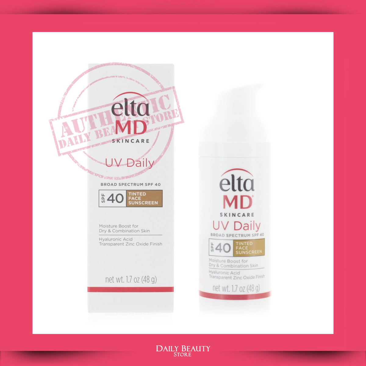 Tinted Facial Sunscreen SPF 40 - Broad Spectrum UV Protection 1.7oz