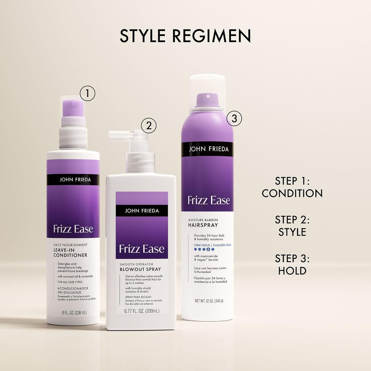 Hydrating Leave-In Conditioner for Frizzy Hair - 8 Fl Oz Nourishing Formula