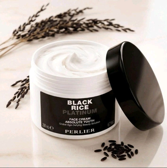 Black Rice Face Cream - Anti-Aging Moisturizer with Peptides & Antioxidants, 6.7 fl oz