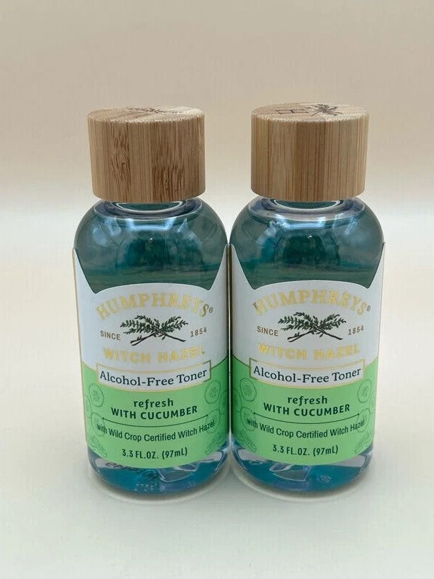 Humphreys Alcohol-Free Witch Hazel Toner with Cucumber 3.3 oz - Pack of 2
