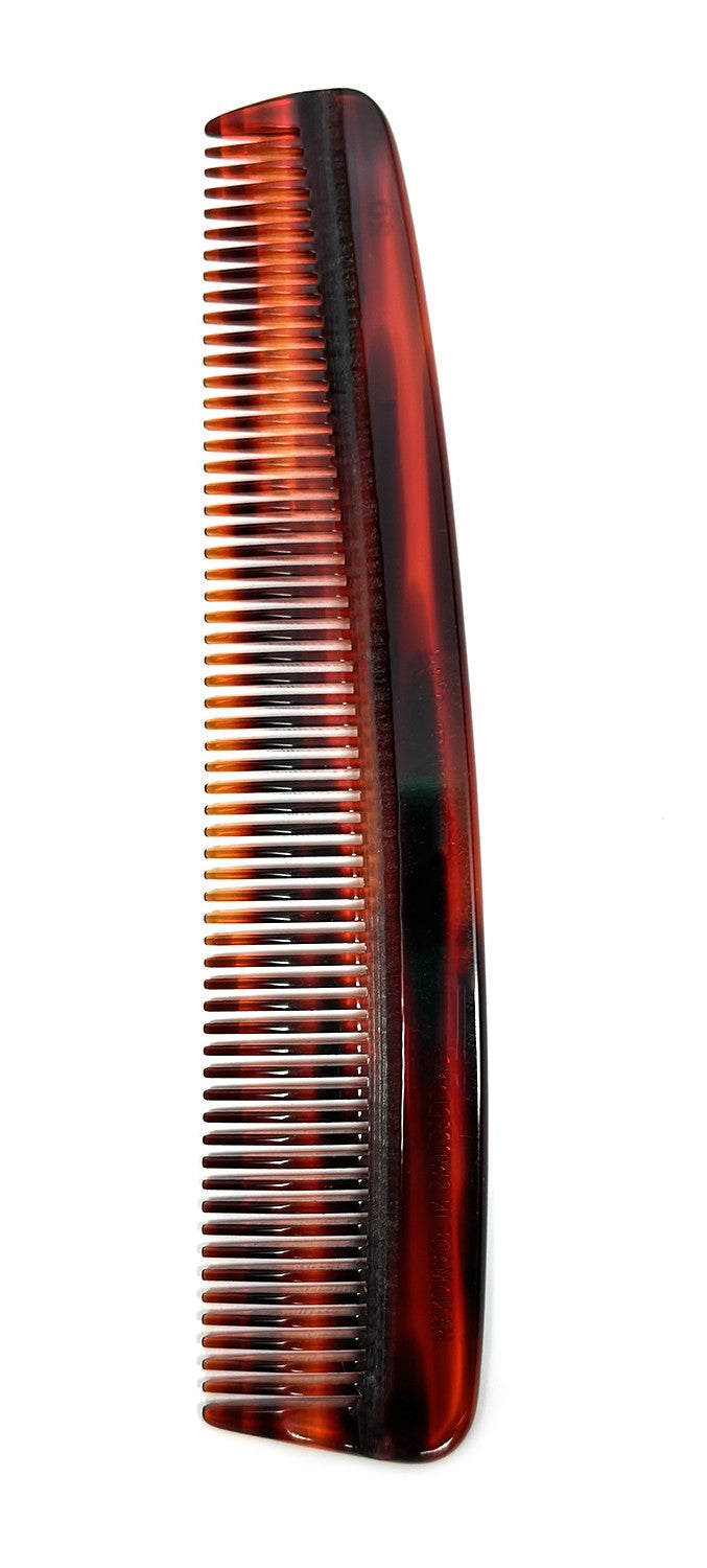 Handmade Swiss Tortoise Shell Comb 6.4 Inch Havana Brown Gold Hair Accessory