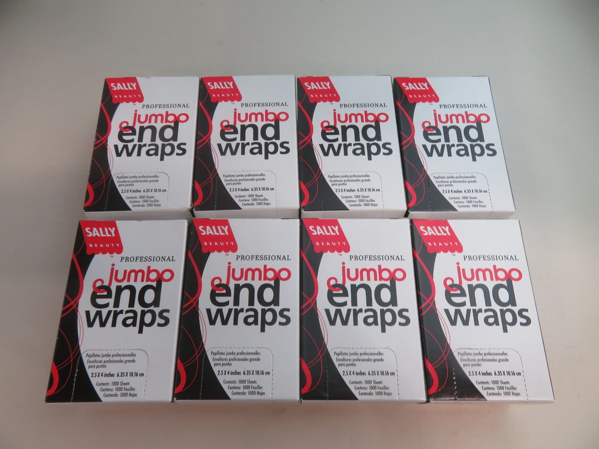 Jumbo Hair End Wraps Pack - Professional Hair Styling Accessories, 1,000 Sheets