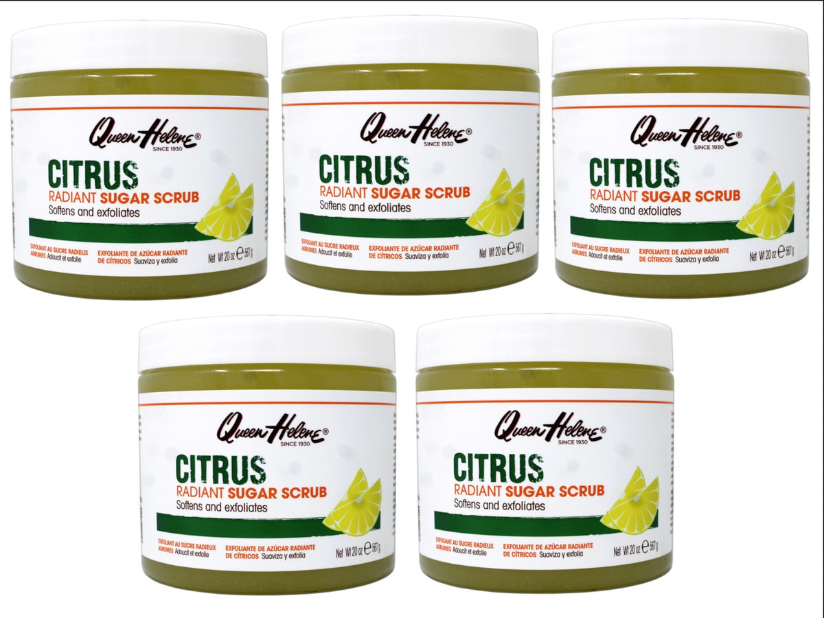 5 Pack - Queen Helene Citrus Radiant Sugar Scrub, Softens and