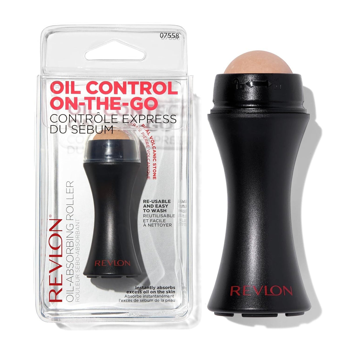 Revlon Reusable Volcanic Stone Facial Roller for Oil Absorption & Mattifying