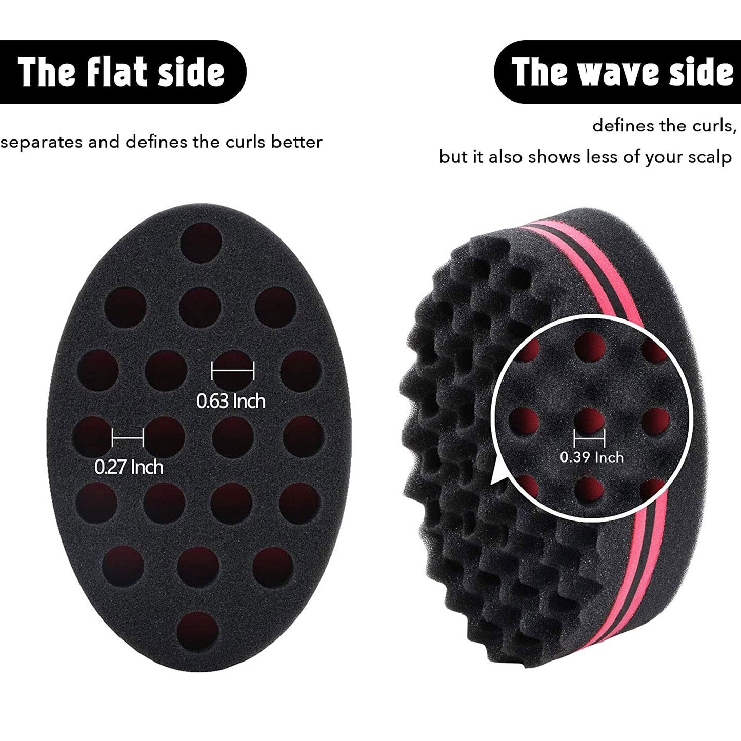 Hair Curling Sponge Set for Twist Dreads Afro Coils - Reusable Hair Styling Tool