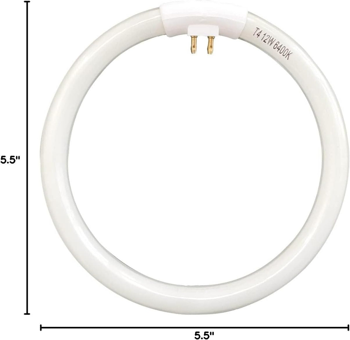 12W Circular Fluorescent Replacement Bulb for Makeup Mirrors - 5.5" G10q Daylight