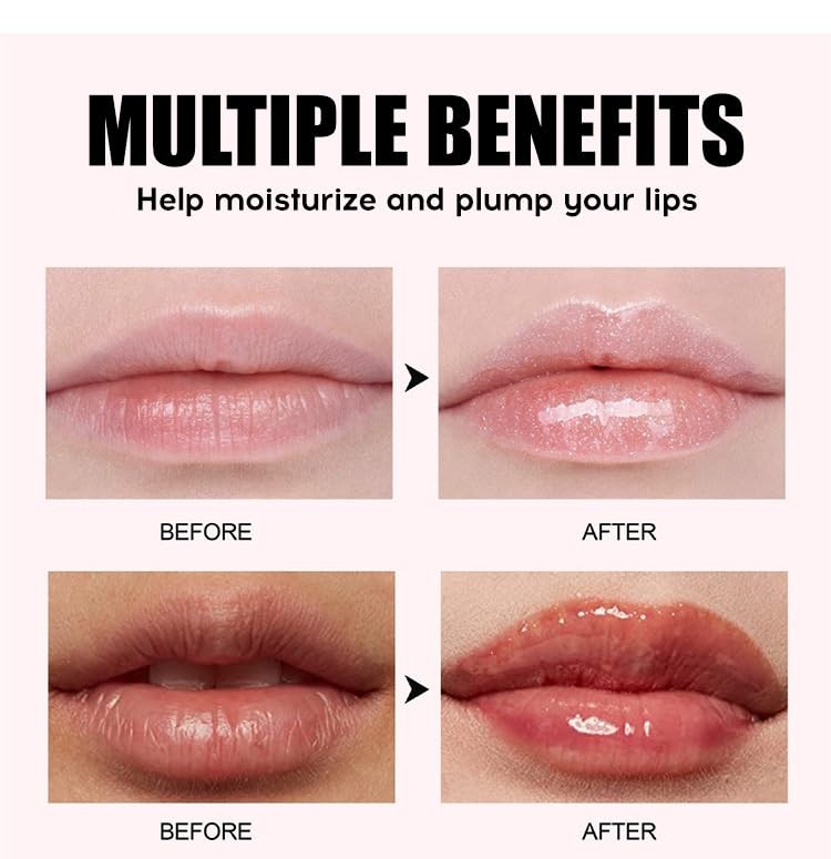 8-Color Lip Plumping Gloss Set with Moisturizing Formula - Voluminous Lip Shine