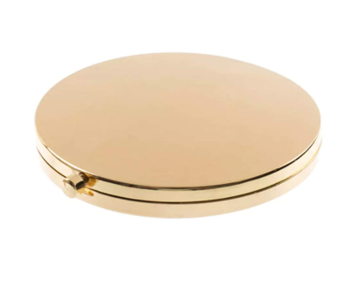 Mini Folding Double-Sided Makeup Mirror with Magnification for Purses - Gold