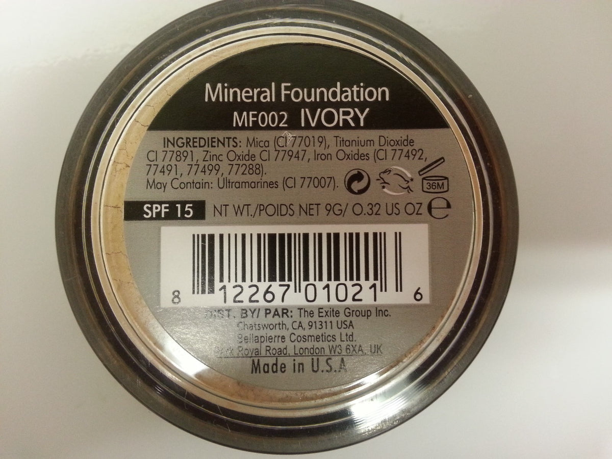 Loose Mineral Foundation Ivory #2 5-in-1 Face Makeup for Flawless Skin