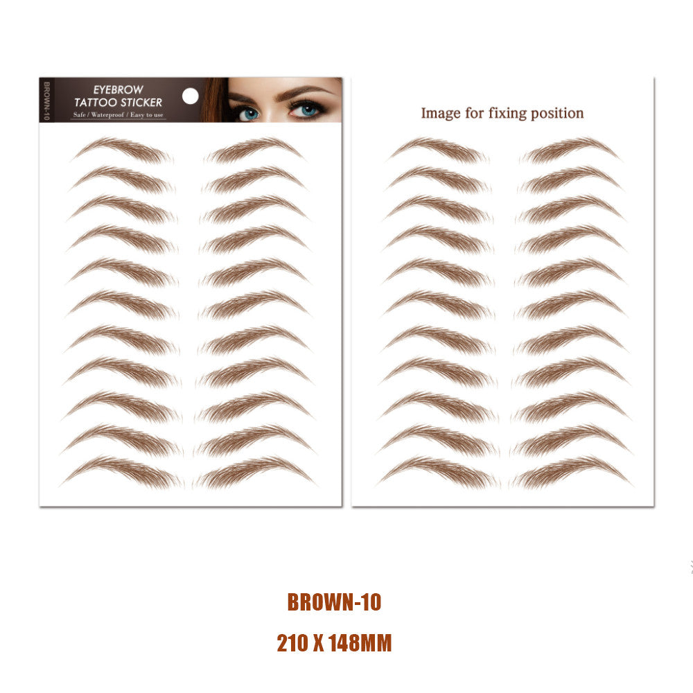 Waterproof Hair-Like Eyebrow Tattoo Stickers - Natural Full-Brow Enhancer