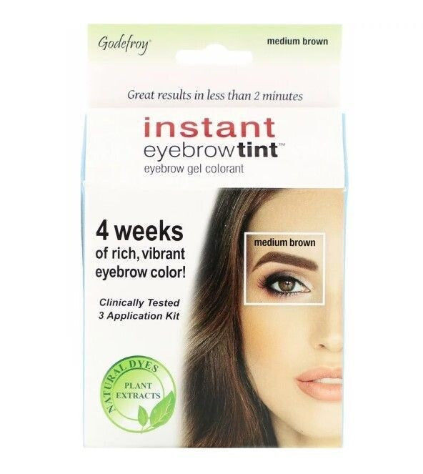 Eyebrow Tint Kit - Medium Brown, Waterproof & Quick Application