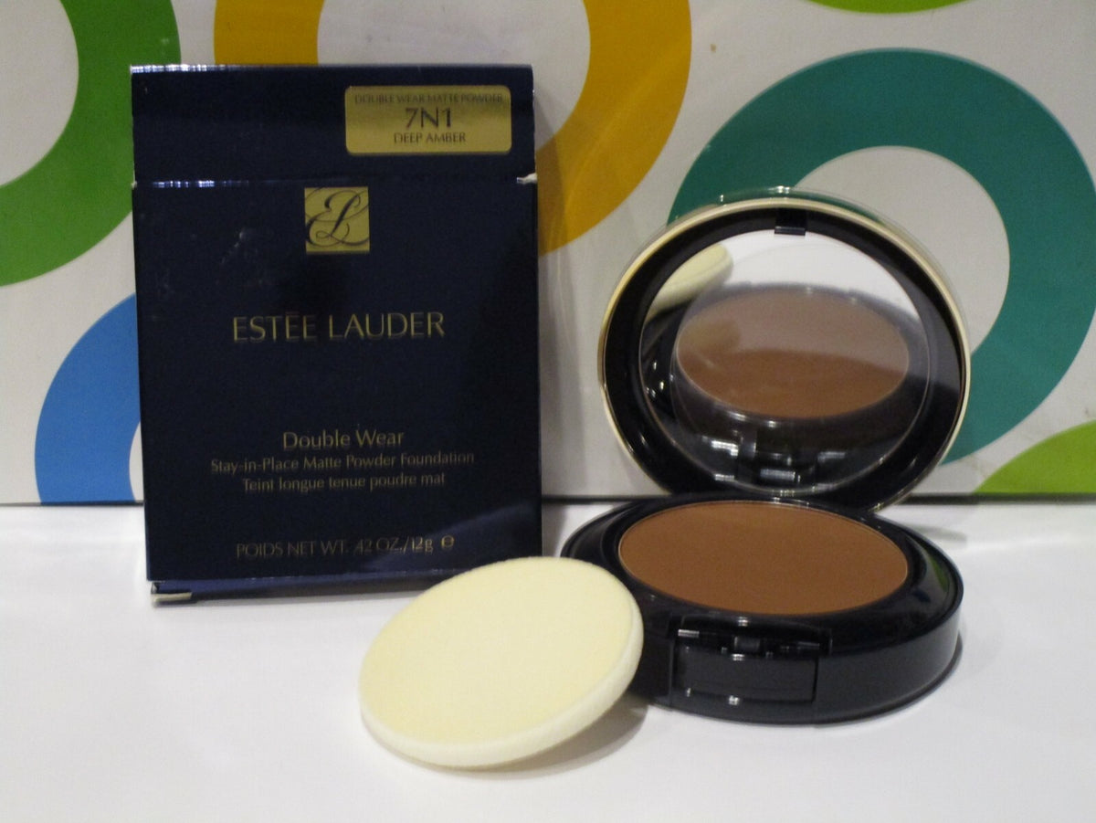 Estee Lauder Double Wear Matte Powder Foundation 7N1 Deep Amber