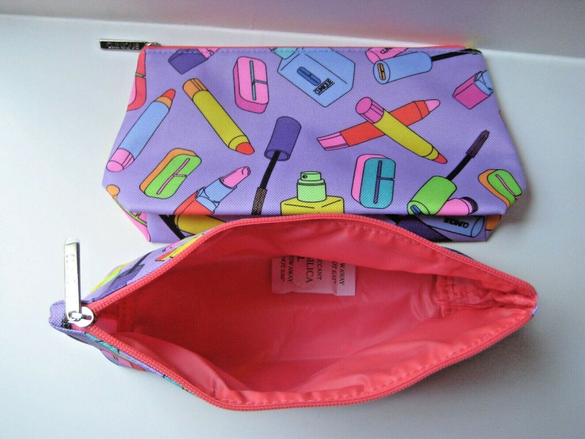 Medium Purple Makeup Bags Set of 2 - Modern Travel Organizers