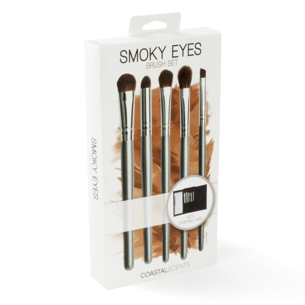 Makeup Brush Set for Smoky Eyes - 5pc Professional Eye Makeup Brushes with Gunmetal Handles