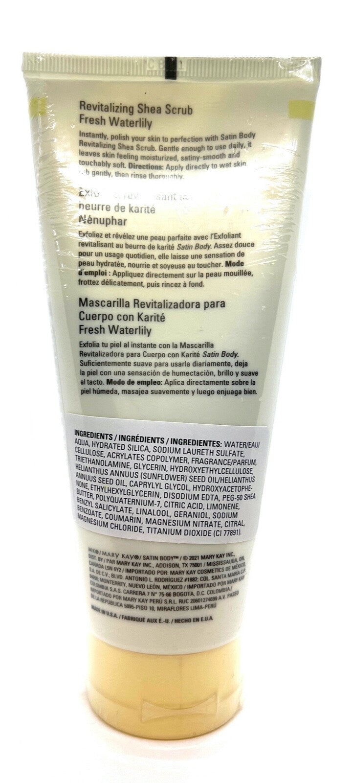 MARY KAY SATIN BODY~FRESH WATERLILY~REVITALIZING SHEA SCRUB~LIMITED